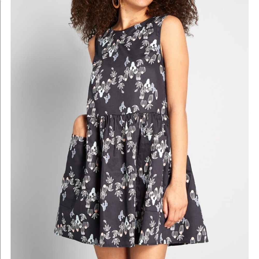 ModCloth cactus print sleeveless dress